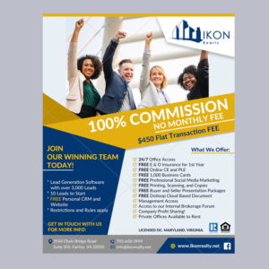 Ikon Realty Real Estate Brokerage Recruiting Flyer  | Flyer Design by DA.