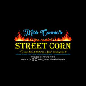 Miss Connie's Fire-Roasted Street Corn Concession Trailer Logo Wraps | Diseño de Rotulación de Vehículo por GenArt