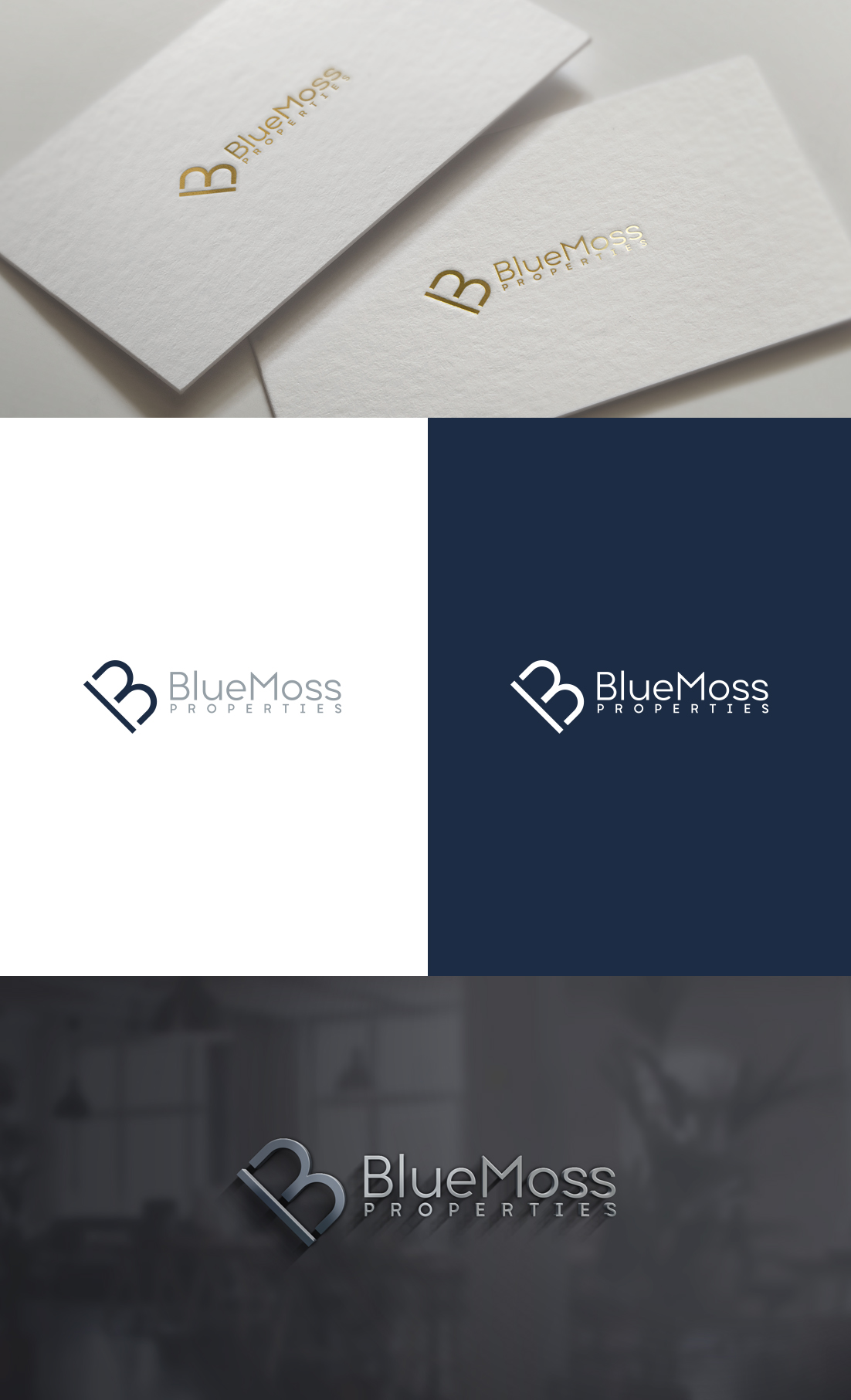 Logo Design by GLDesigns for Blue Moss Properties, LLC | Design #24294871
