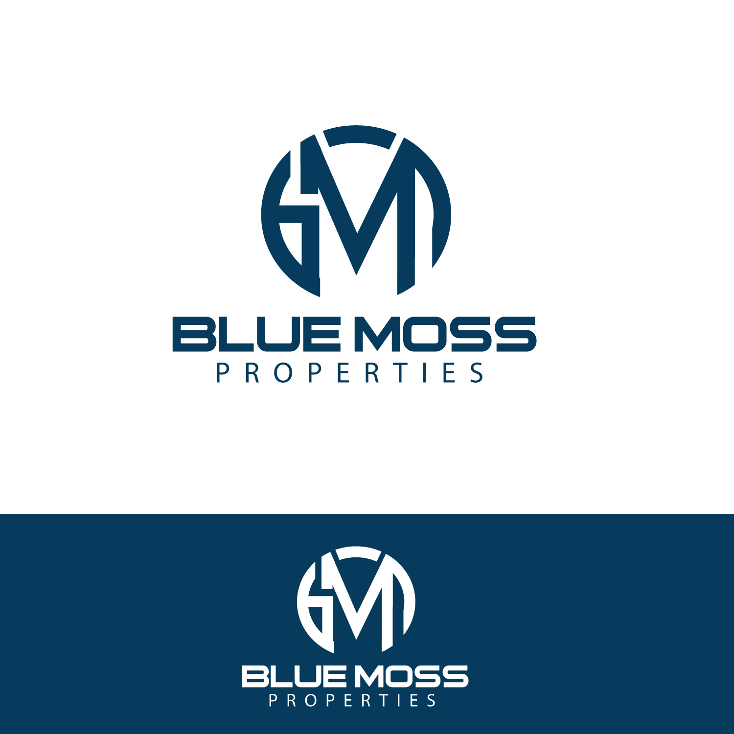 Logo Design by GODDREAMCREATION for Blue Moss Properties, LLC | Design #24296389
