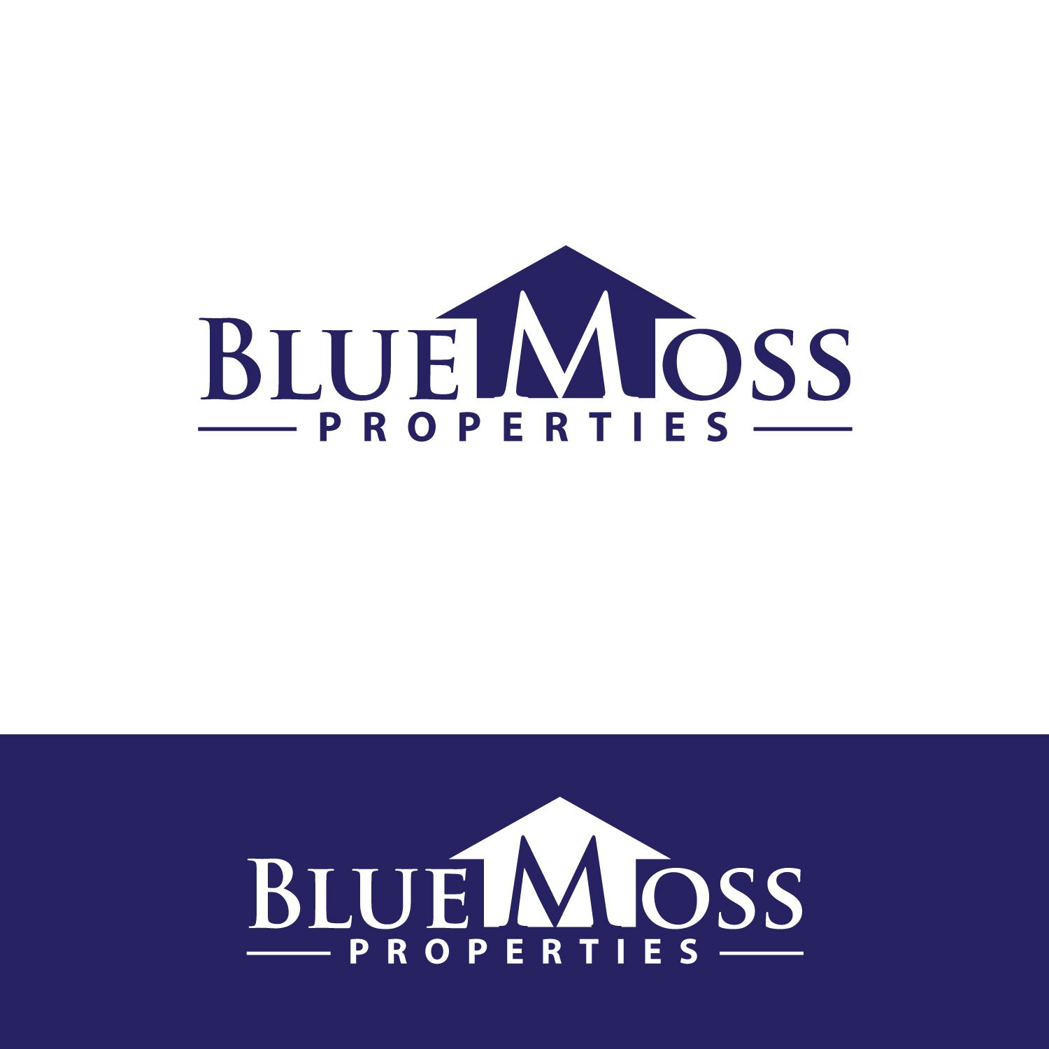 Diseño de Logo por GODDREAMCREATION para Blue Moss Properties, LLC | Diseño #24296390