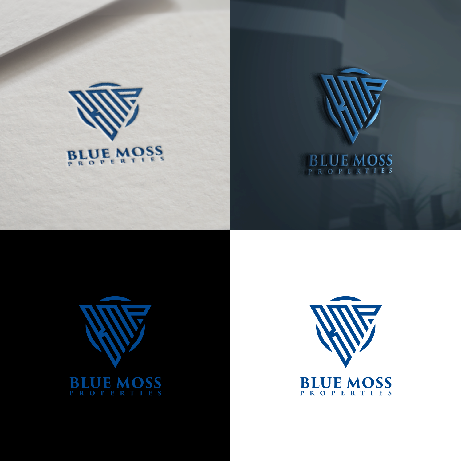 Logo Design by galang1996 2 for Blue Moss Properties, LLC | Design #24297044