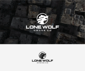 Either "Lone Wolf Drone Co" OR initials (e.g. LDC) with an image | Diseño de Logo por Gree™