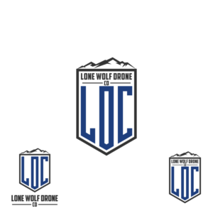 Either "Lone Wolf Drone Co" OR initials (e.g. LDC) with an image | Logo Design by Gerald Design 3
