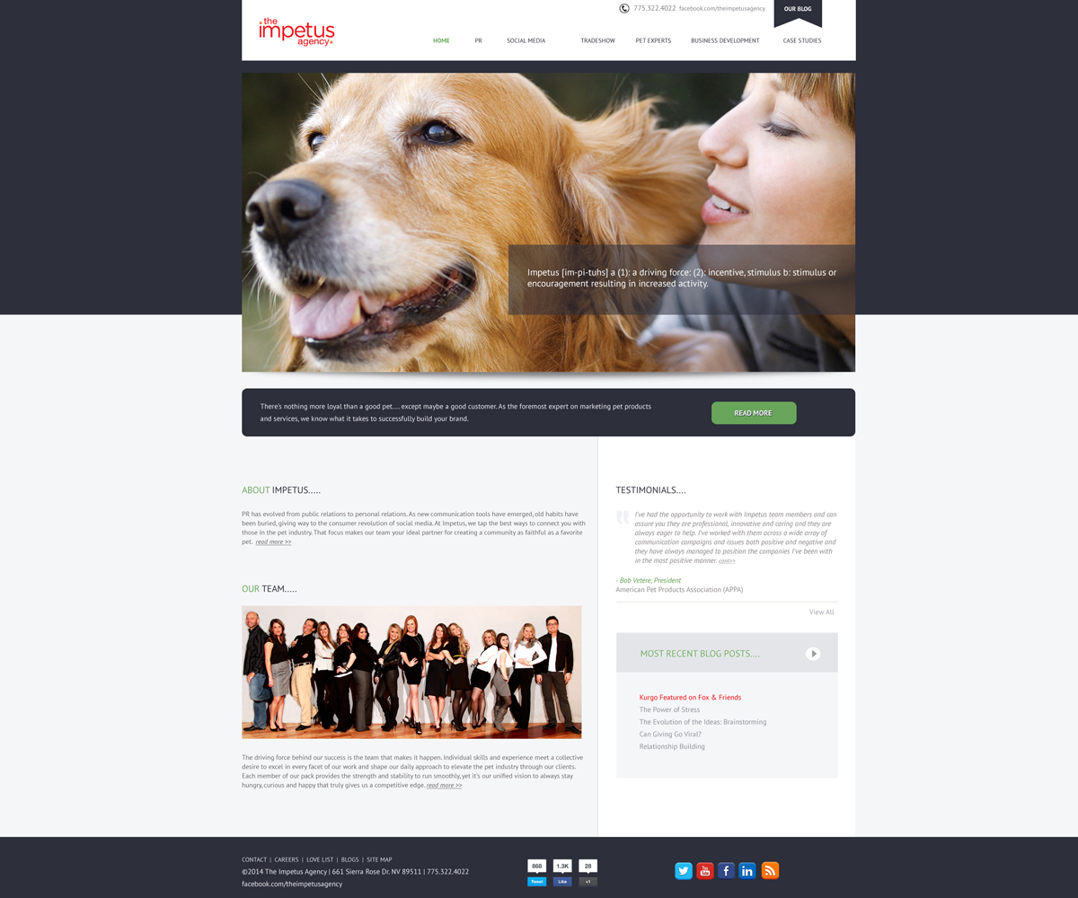 Web Design by aarsita for The Impetus Agency | Design #3047823