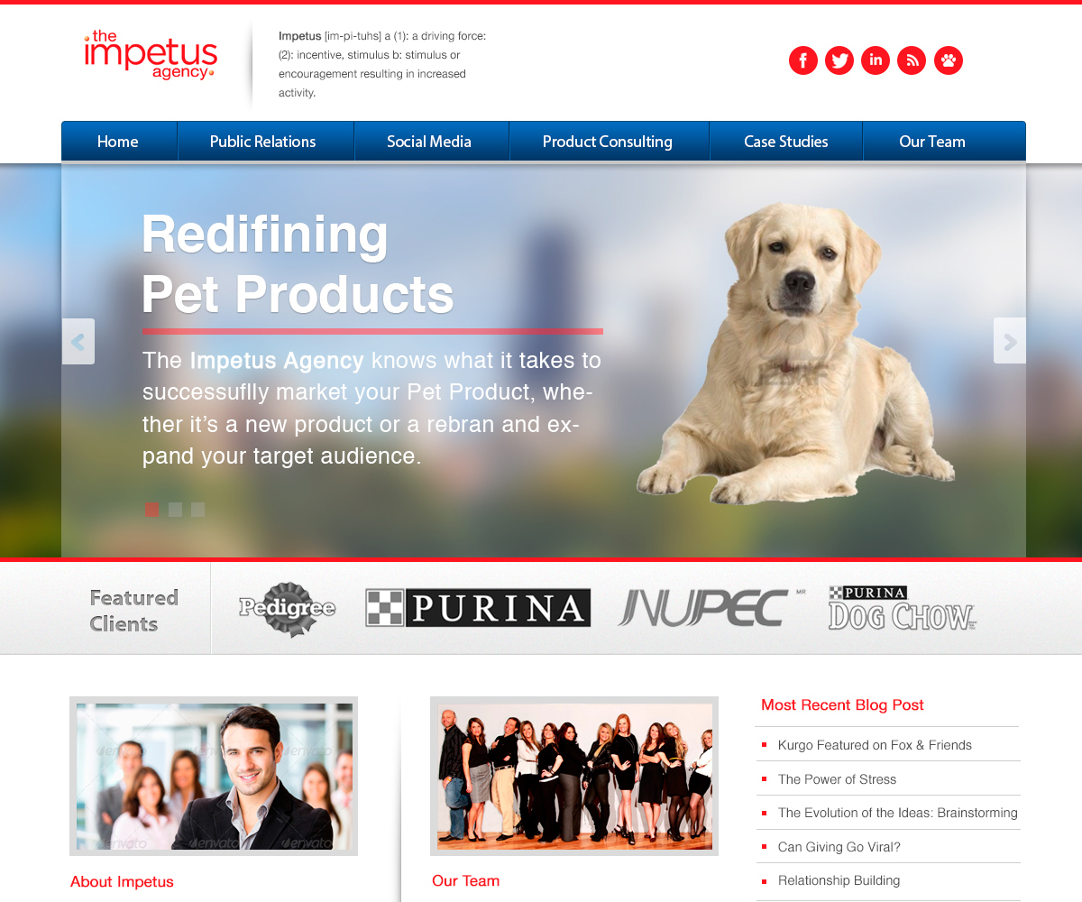 Web Design by Pabloravel for The Impetus Agency | Design #3063031