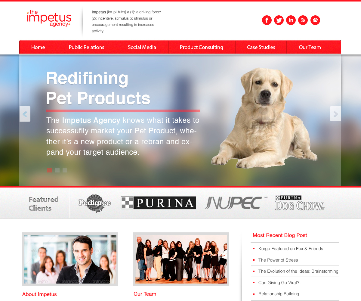 Web Design par Pabloravel pour The Impetus Agency | Design #3063080