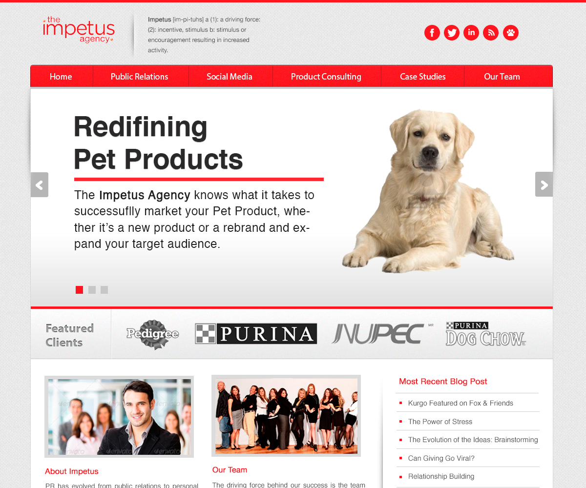 Web Design by Pabloravel for The Impetus Agency | Design #3063474