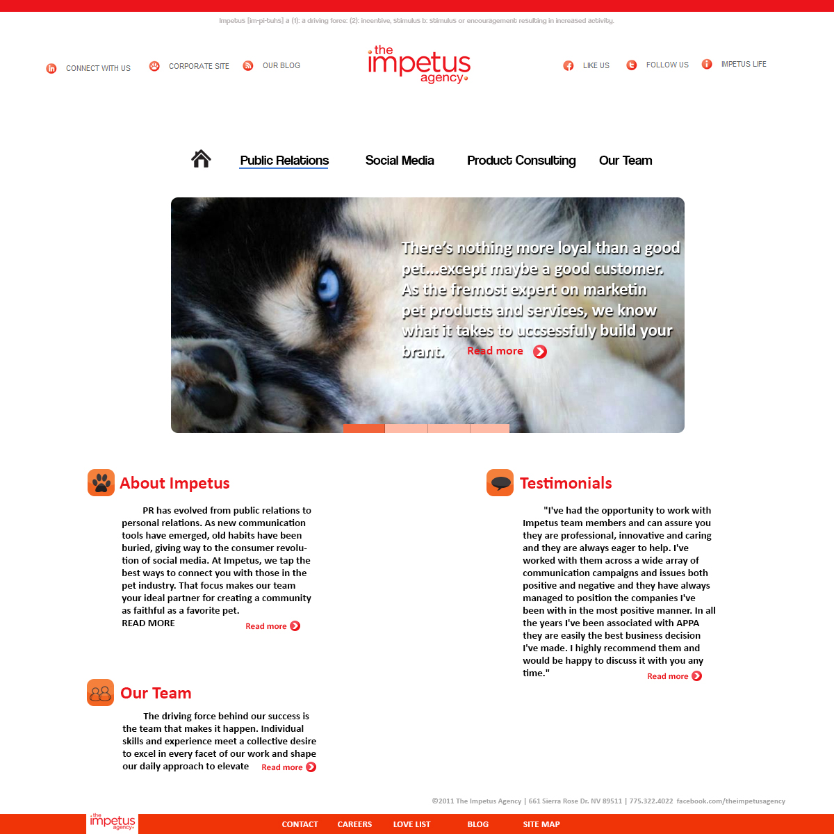 Web Design par reload1222 pour The Impetus Agency | Design #3003095