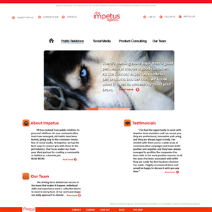 Web Design by reload1222 for The Impetus Agency | Design: #3003095