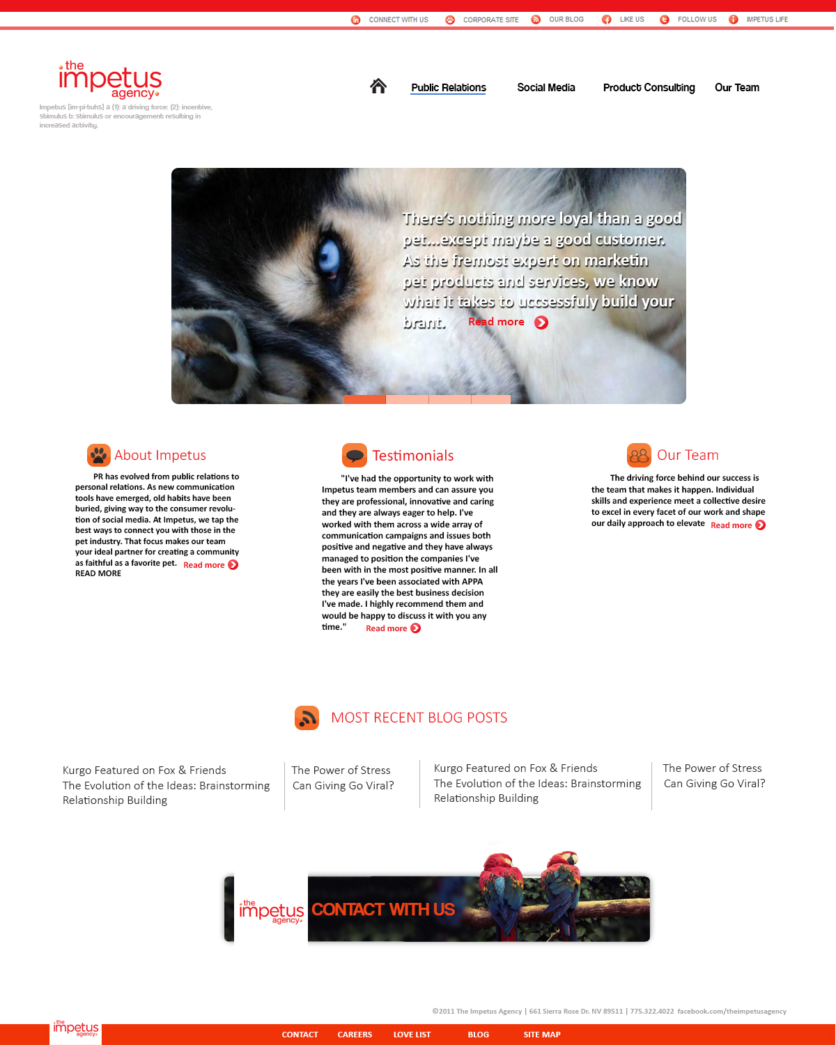 Web Design by reload1222 for The Impetus Agency | Design #3003253