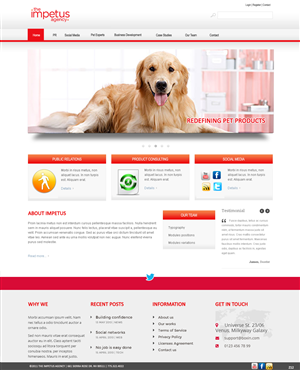 Web Design by pb for The Impetus Agency | Design: #3014522