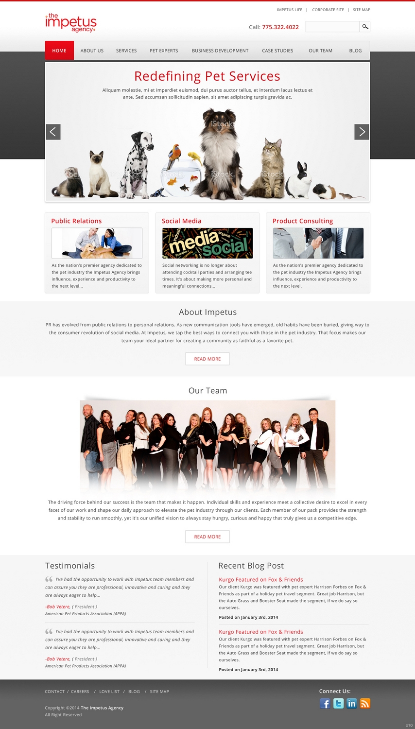 Web Design by pb for The Impetus Agency | Design #3014539