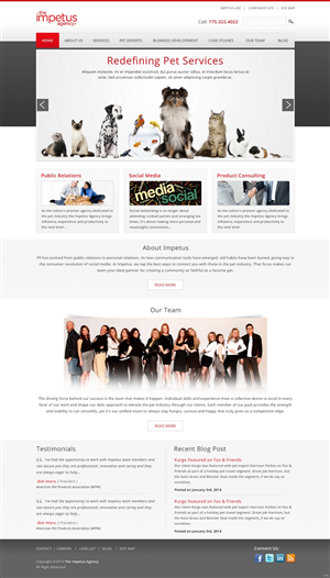 Web Design by pb for The Impetus Agency | Design: #3014539