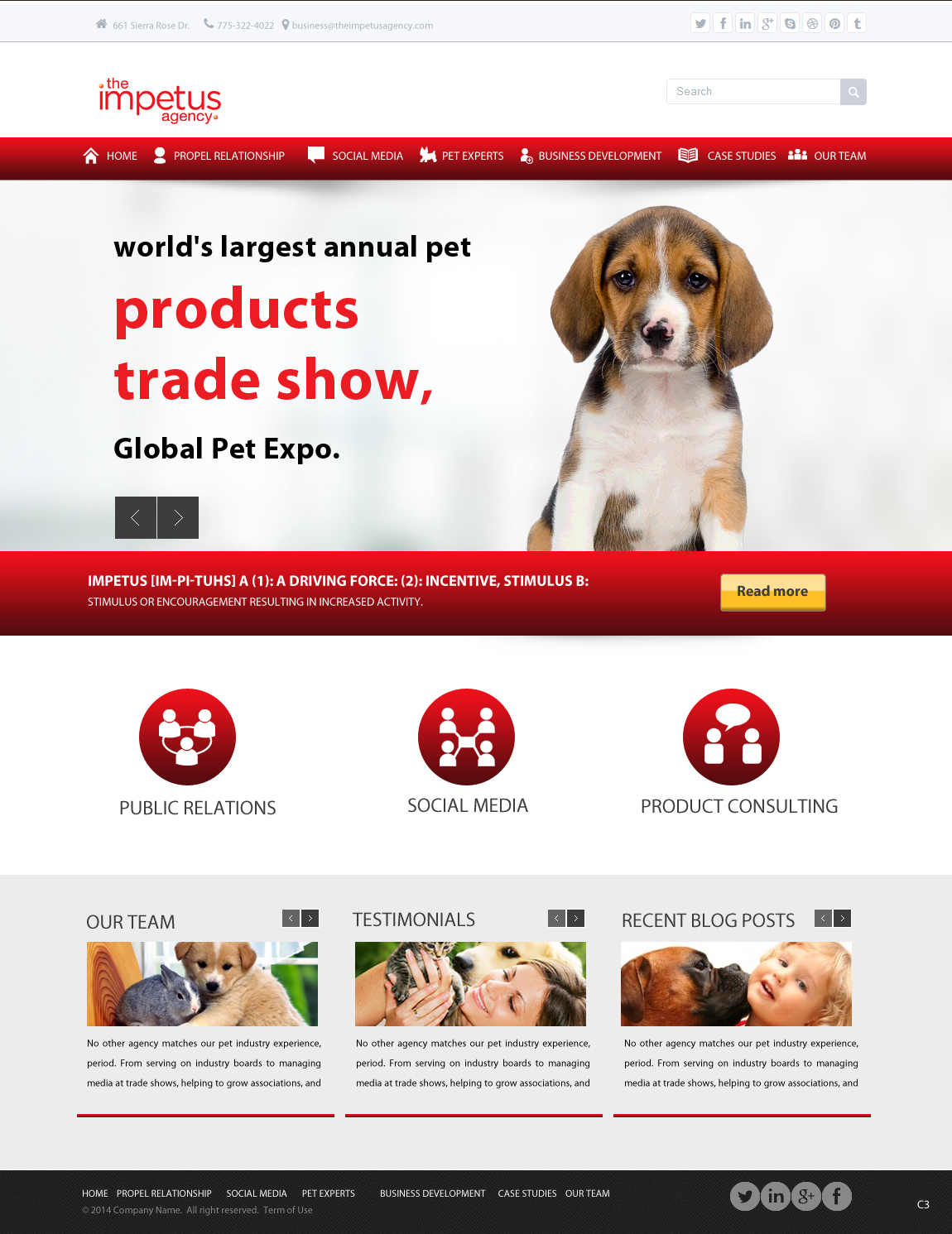 Web Design by pb for The Impetus Agency | Design #3014545