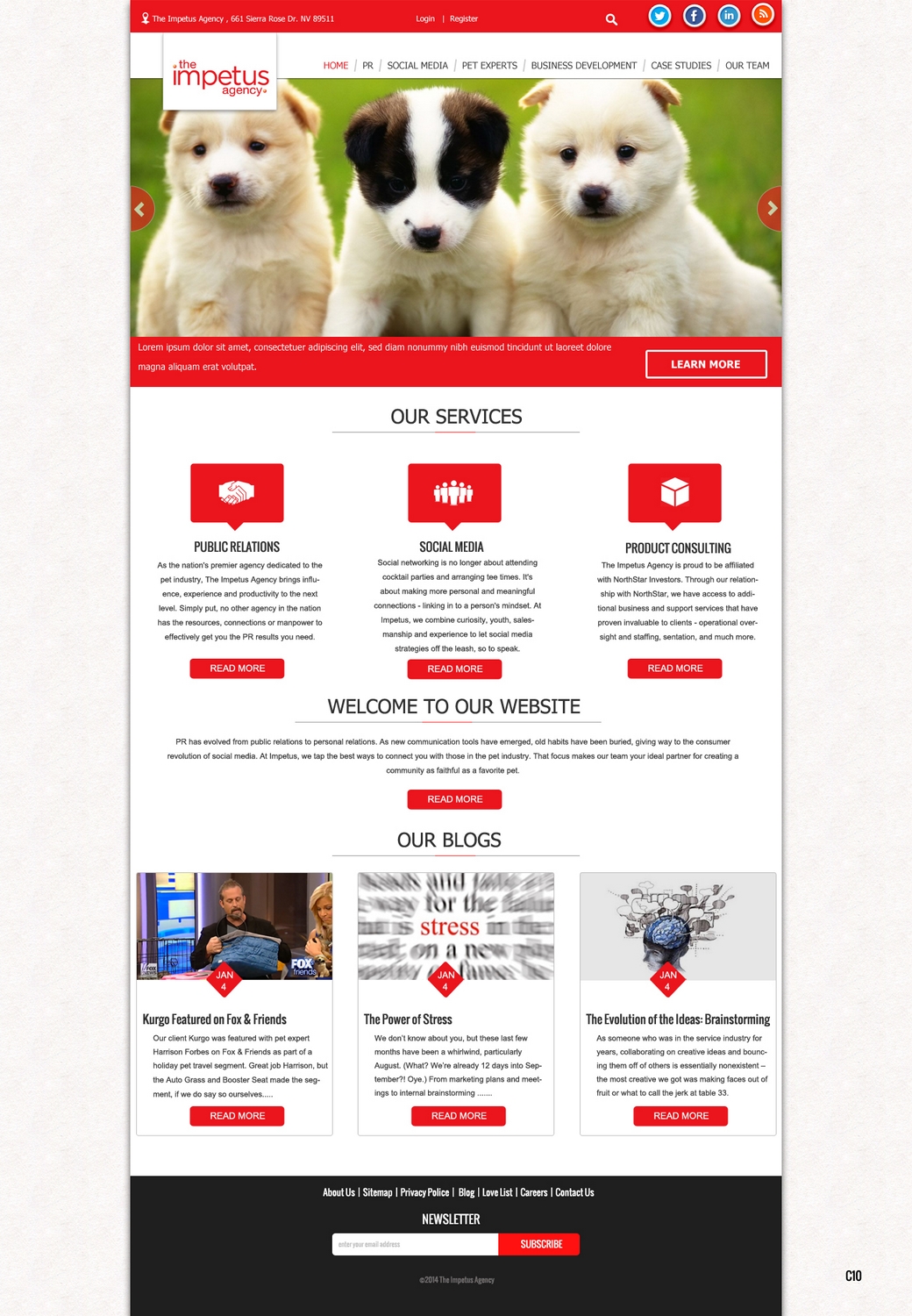 Web Design by pb for The Impetus Agency | Design #3014566