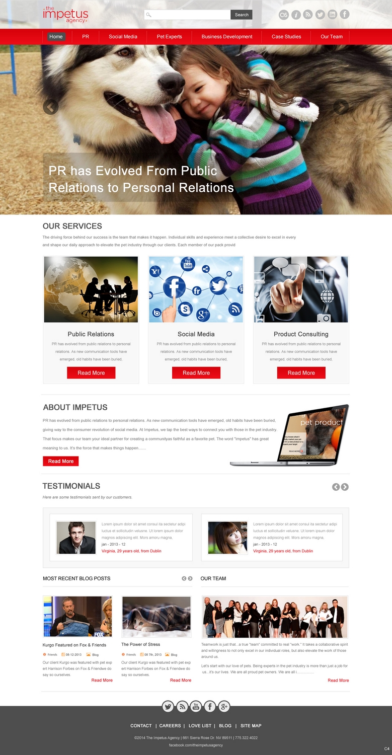 Web Design by pb for The Impetus Agency | Design #3014573