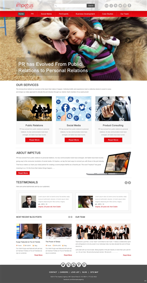 Web Design by pb for The Impetus Agency | Design: #3014573