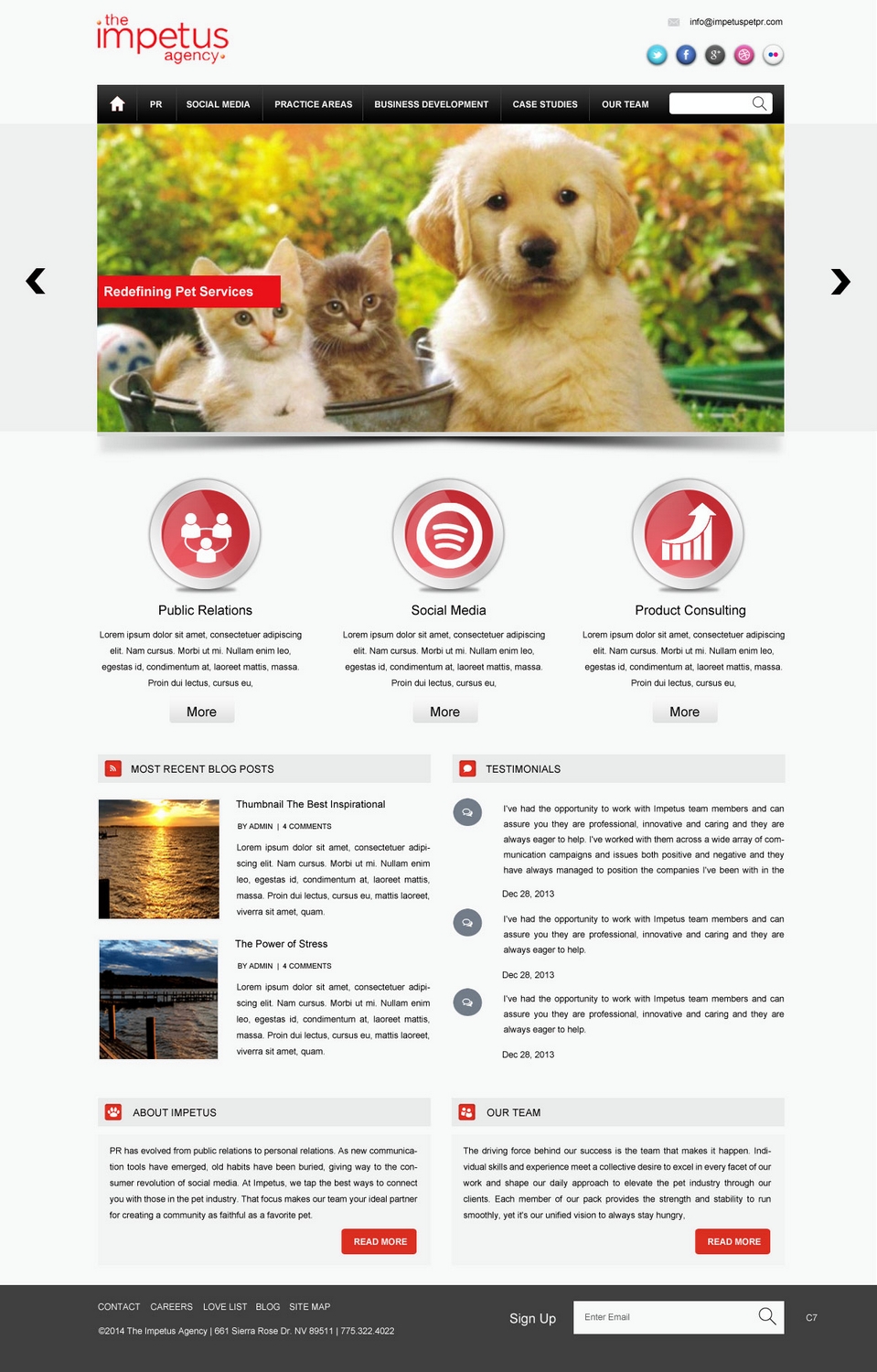 Web Design by pb for The Impetus Agency | Design #3014577
