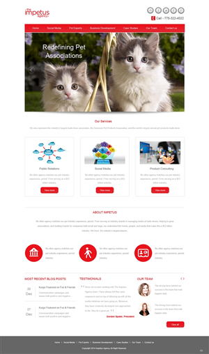 Web Design by pb for The Impetus Agency | Design: #3014583