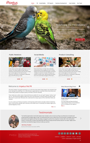 Web Design by pb for The Impetus Agency | Design: #3014592