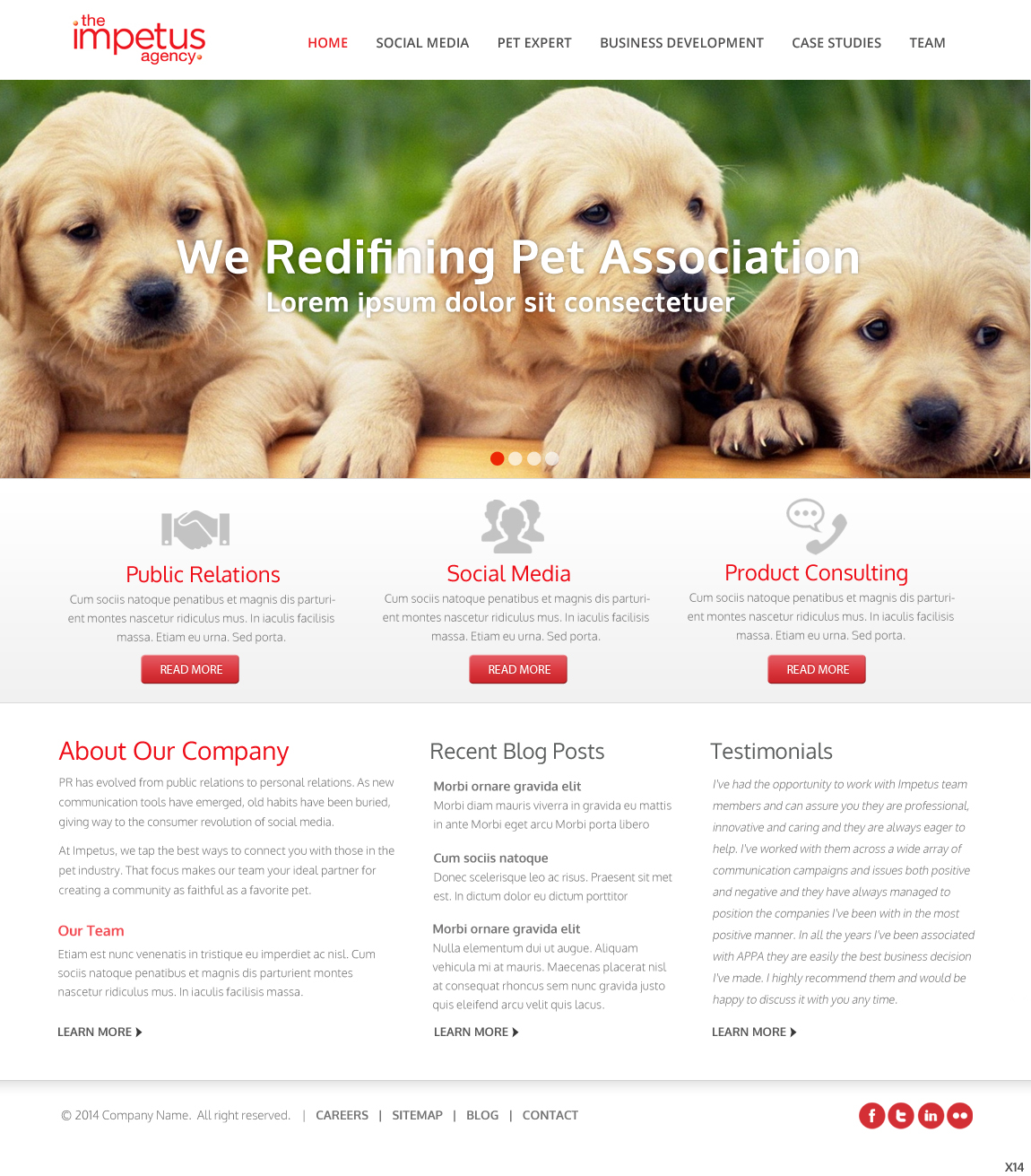 Web Design by pb for The Impetus Agency | Design #3014607