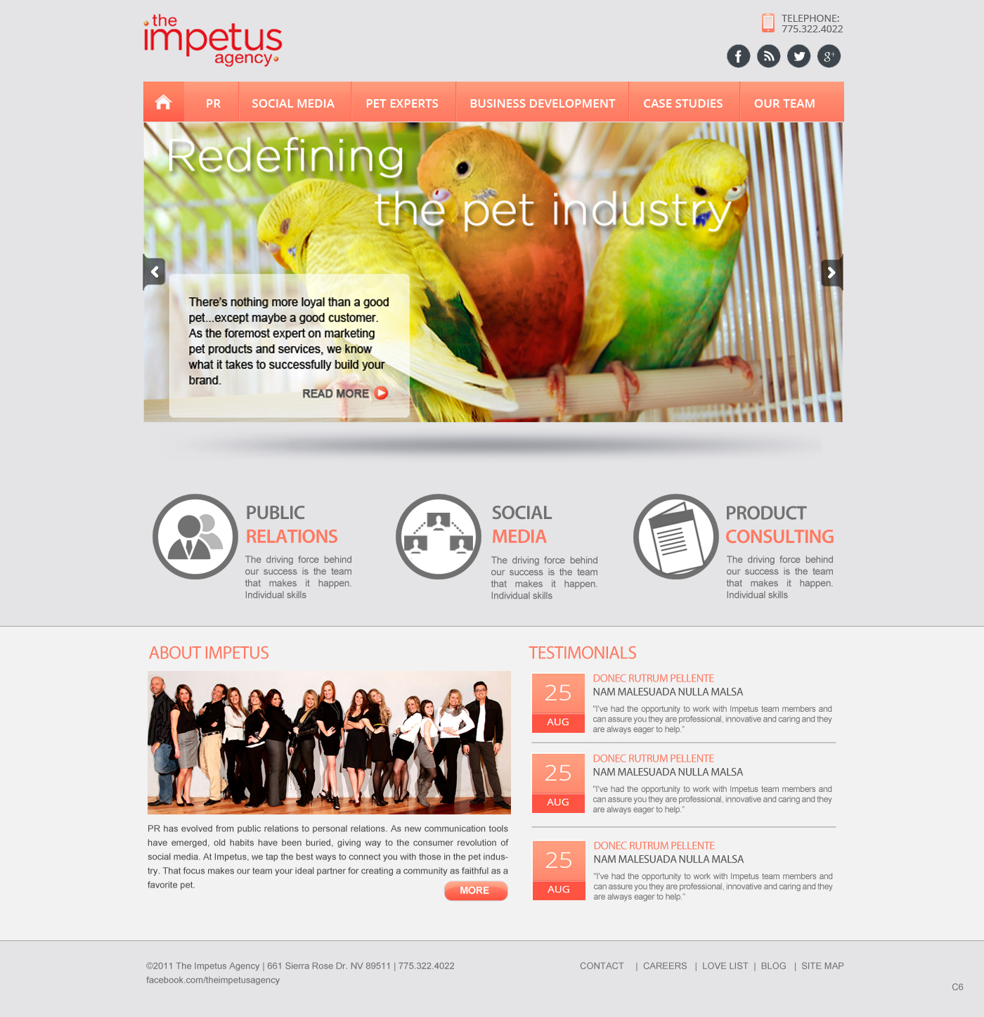Web Design by pb for The Impetus Agency | Design #3014614