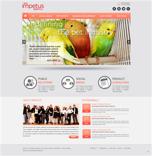 Web Design by pb for The Impetus Agency | Design: #3014614