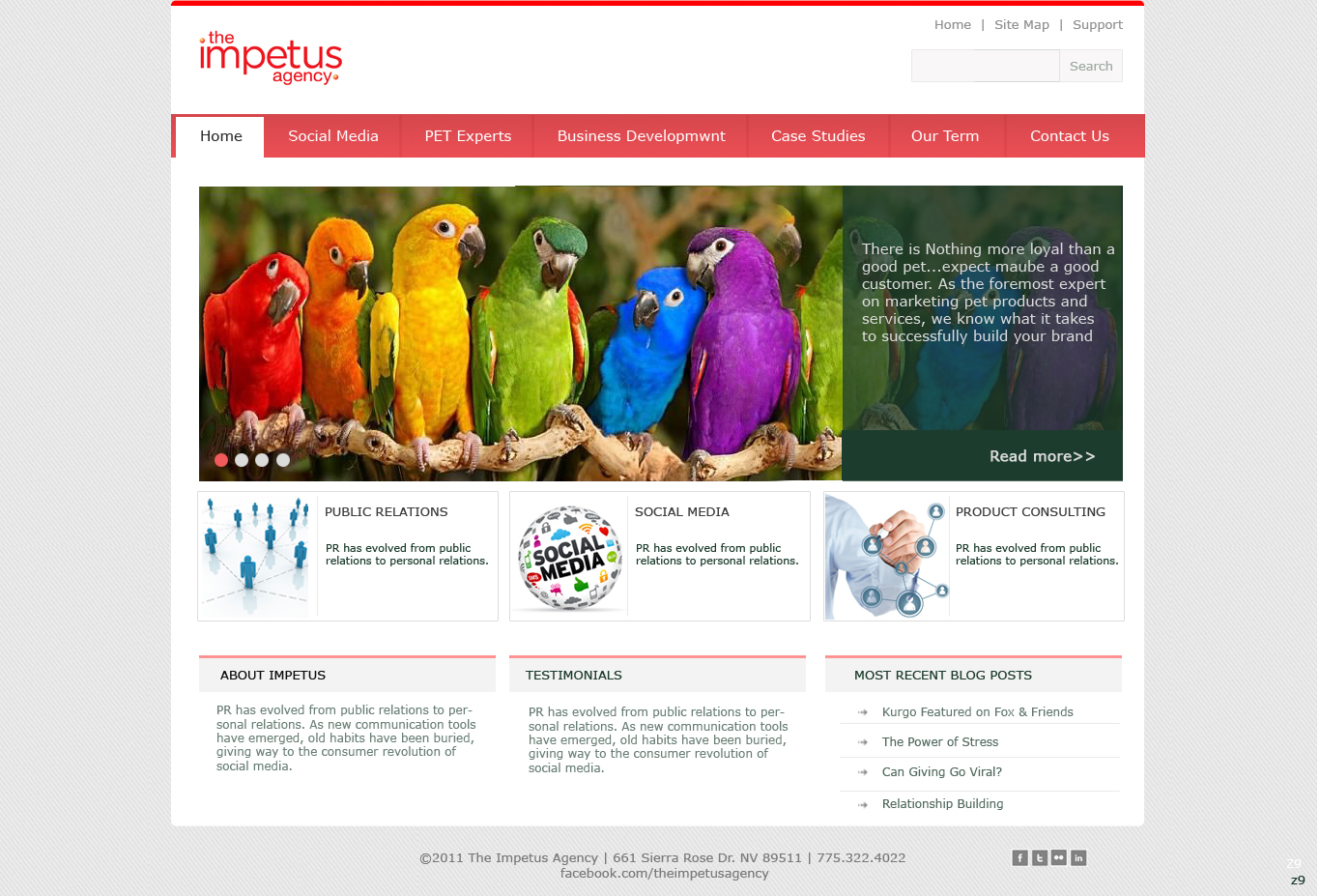 Web Design by pb for The Impetus Agency | Design #3014617