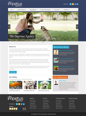 Web Design by OM for The Impetus Agency | Design: #3014257