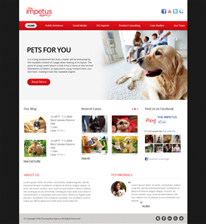 Web Design by OM for The Impetus Agency | Design: #3014265