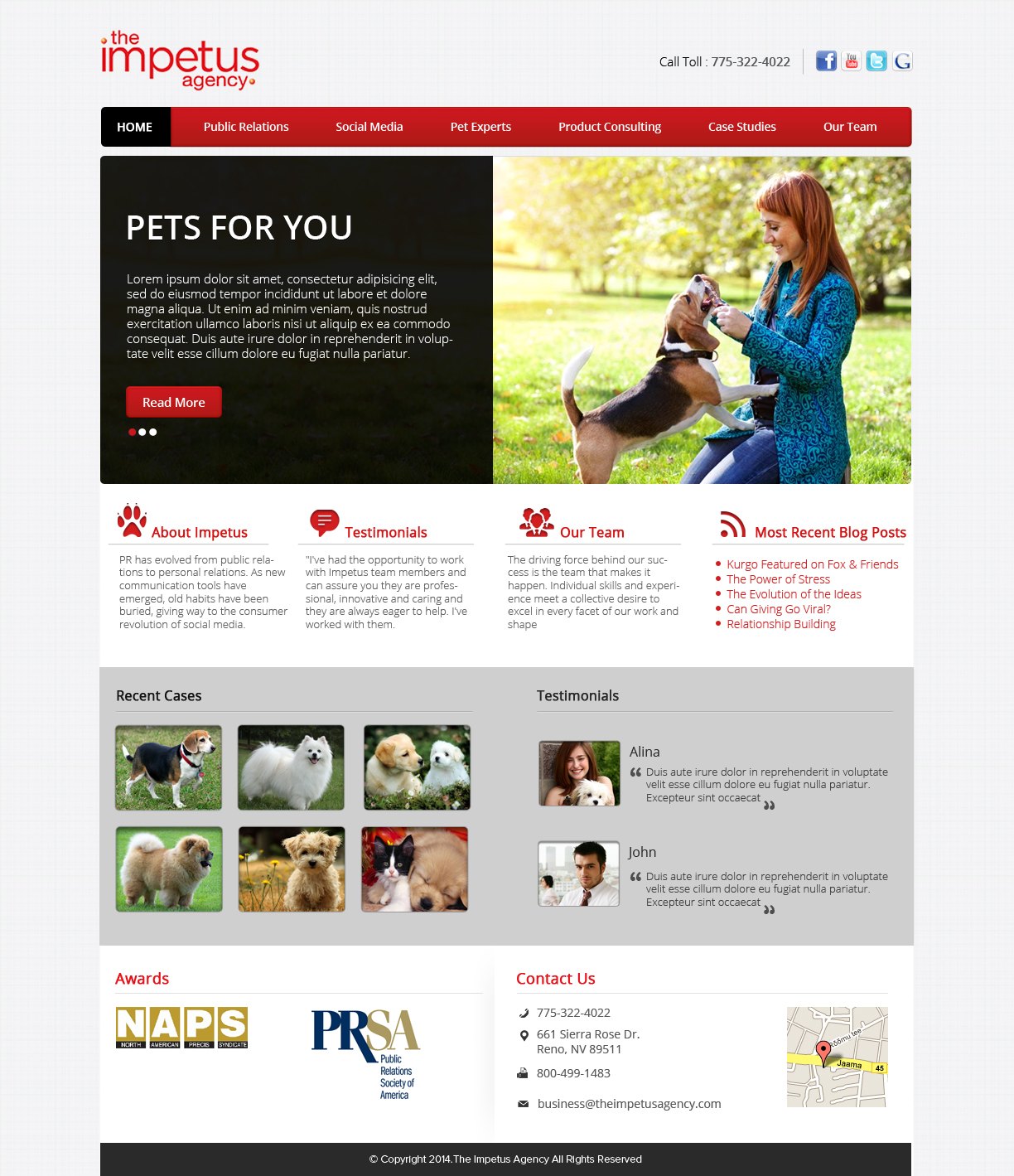 Web Design by OM for The Impetus Agency | Design #3014268