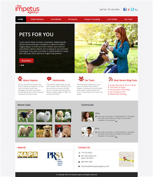 Web Design by OM for The Impetus Agency | Design: #3014268