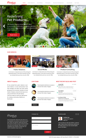 Web Design by OM for The Impetus Agency | Design: #3029114
