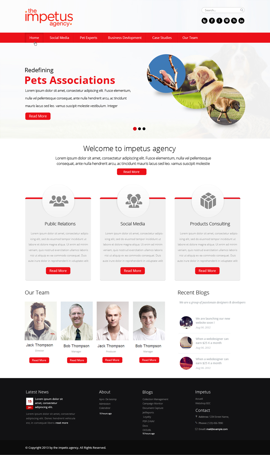Diseño Web por OM para The Impetus Agency | Diseño #3029124