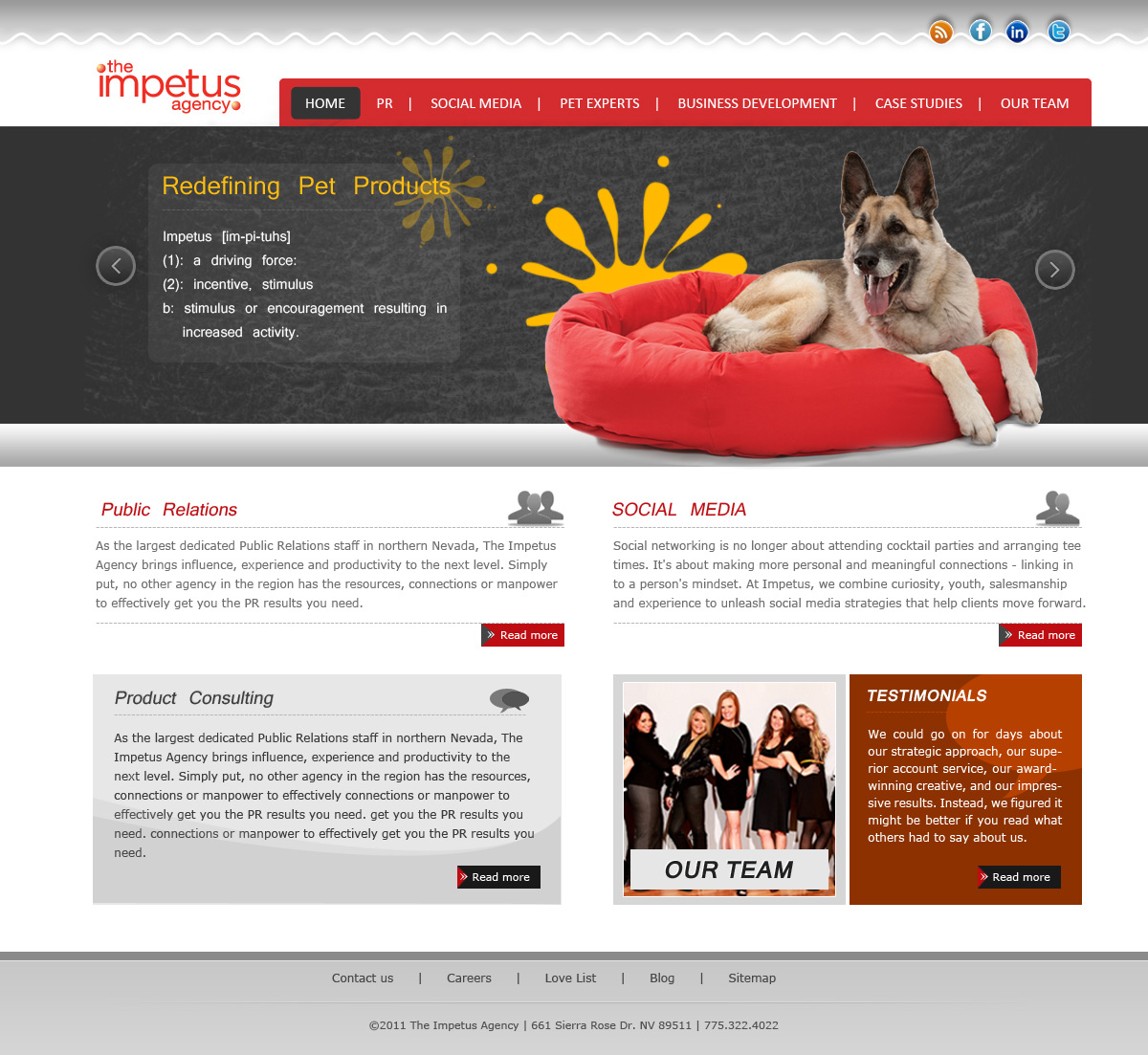 Web Design by CreativeDK for The Impetus Agency | Design #3030387