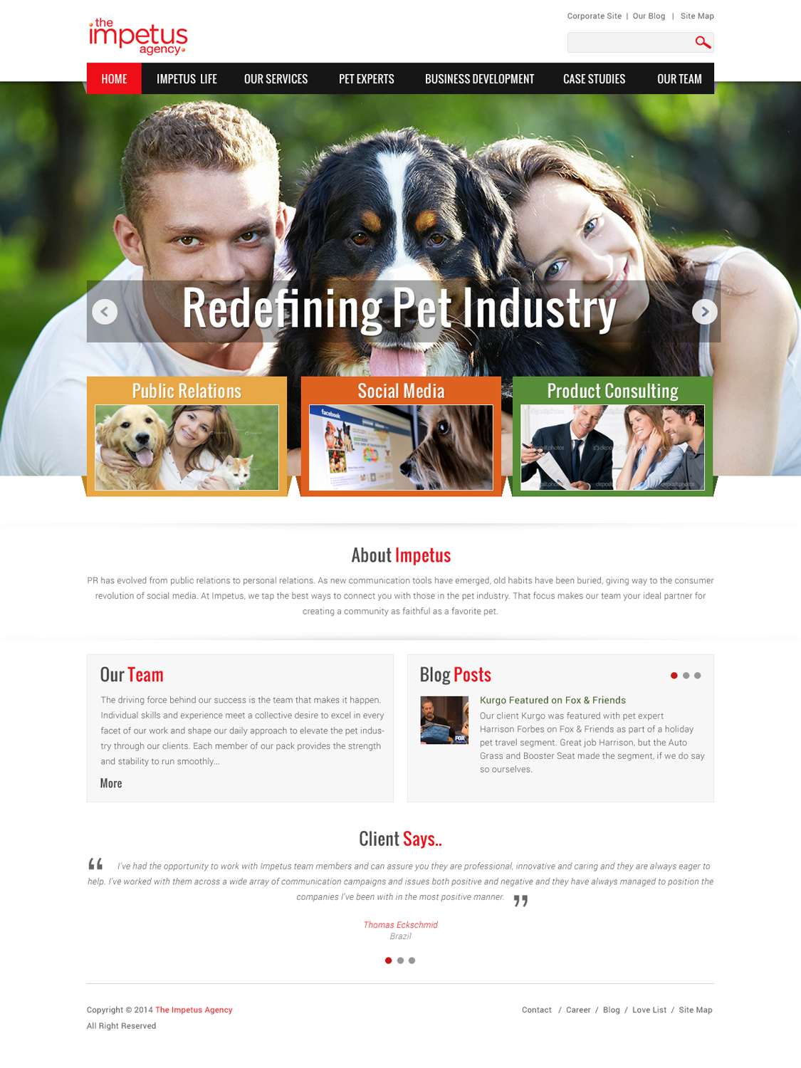 Web Design par Atom pour The Impetus Agency | Design #3064007