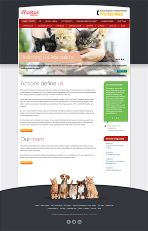 Web Design by Vedanta Web Solutions for The Impetus Agency | Design #3014930