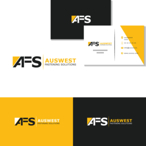 AFS being the logo with Auswest Fastening Solutions written below | Logo and Business Card Design by Rii
