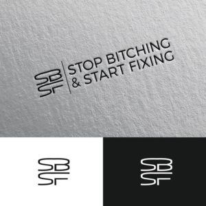 I'm not 100% sure here.  However it's some combination of SBSF, Stop bitching & Start fixing | Logo Design by Rii
