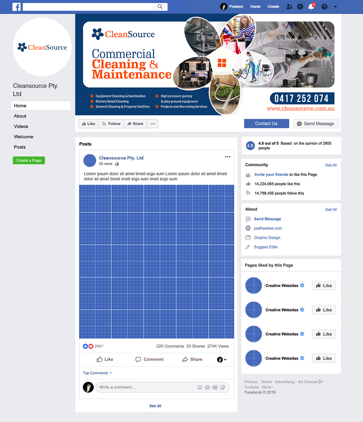 Facebook-Design von Mali Praveen für dieses Projekt | Design #24515871