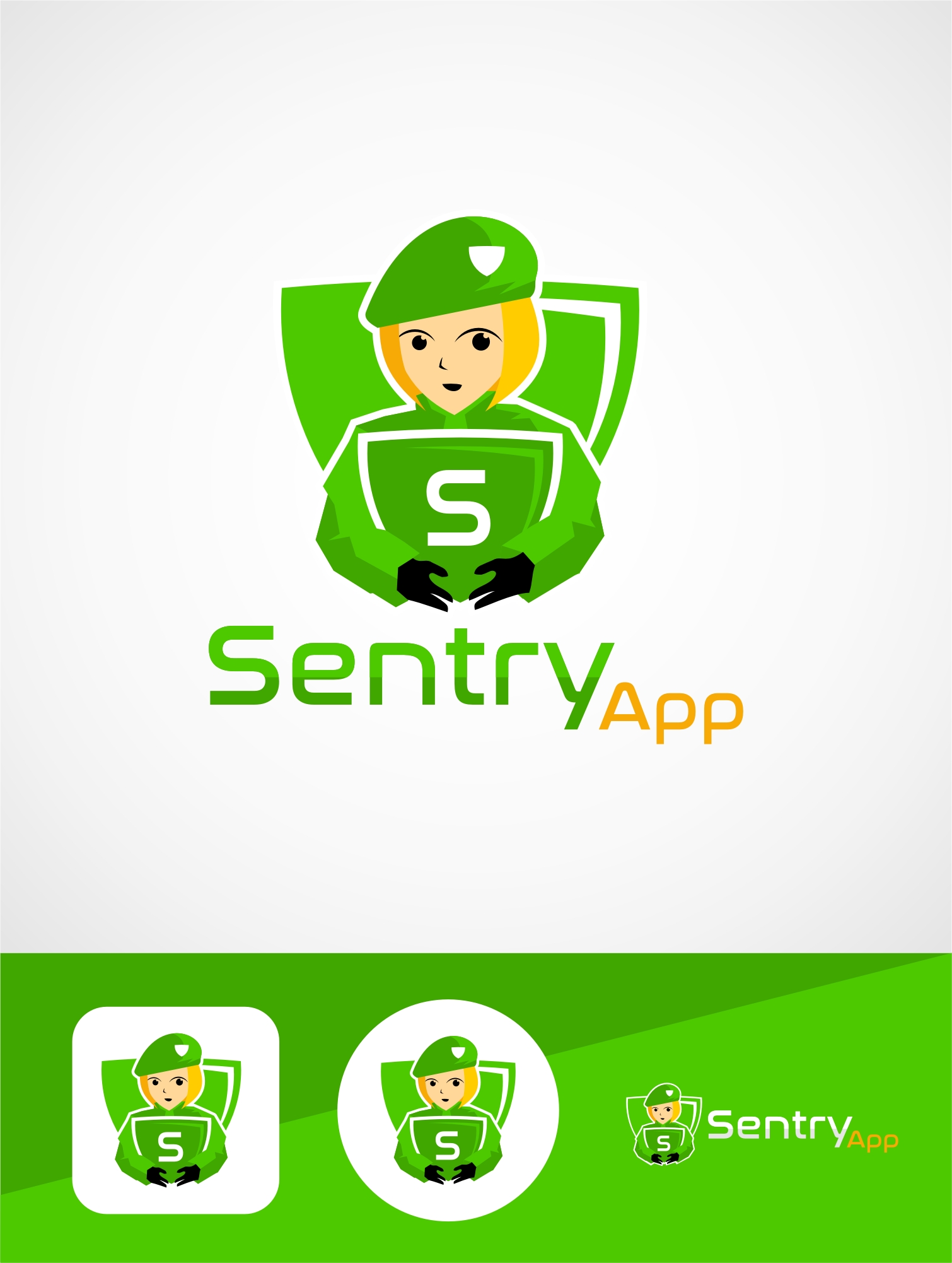 Logo Design by hamkur for Sentry App | Design #24370012