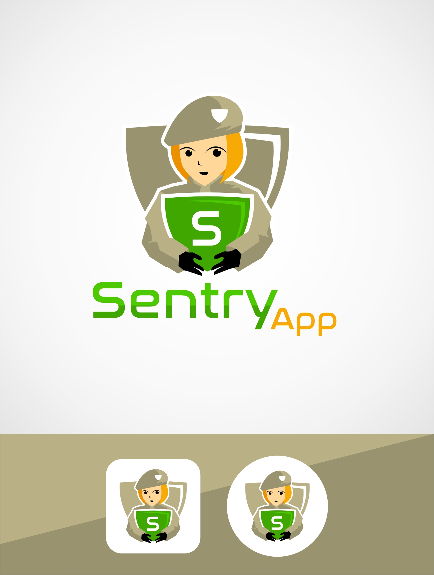 Logo Design by hamkur for Sentry App | Design #24370039