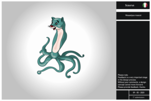 Weaselpus mascot - a hybrid of weasel and octopus | Design de Mascotte par InkThink by Scaurus