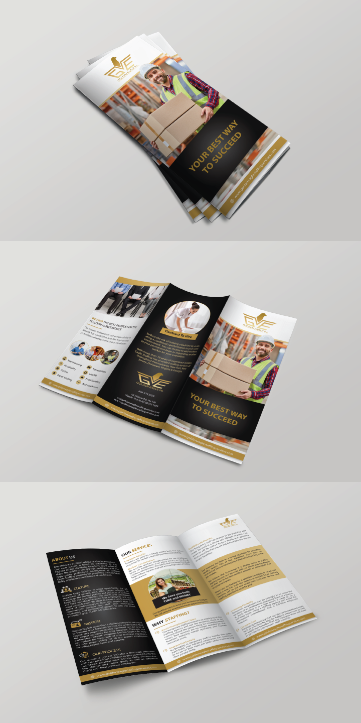 Broschüren-Design von alex989 für Golden Eagle Staffing Agency | Design #24329484