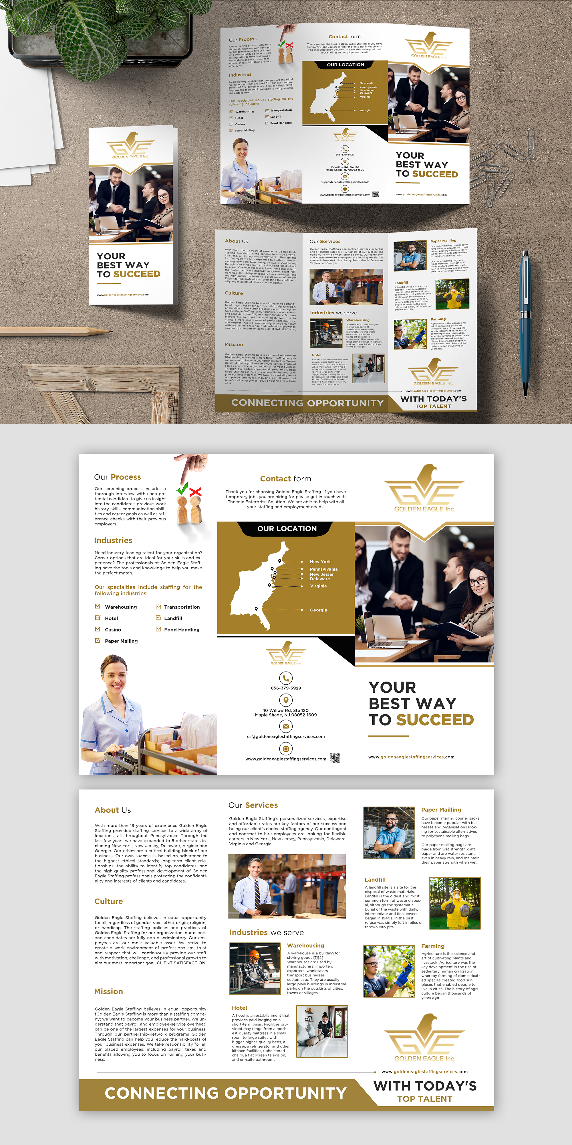 Brochure Design by debdesign for Golden Eagle Staffing Agency | Design #24329135