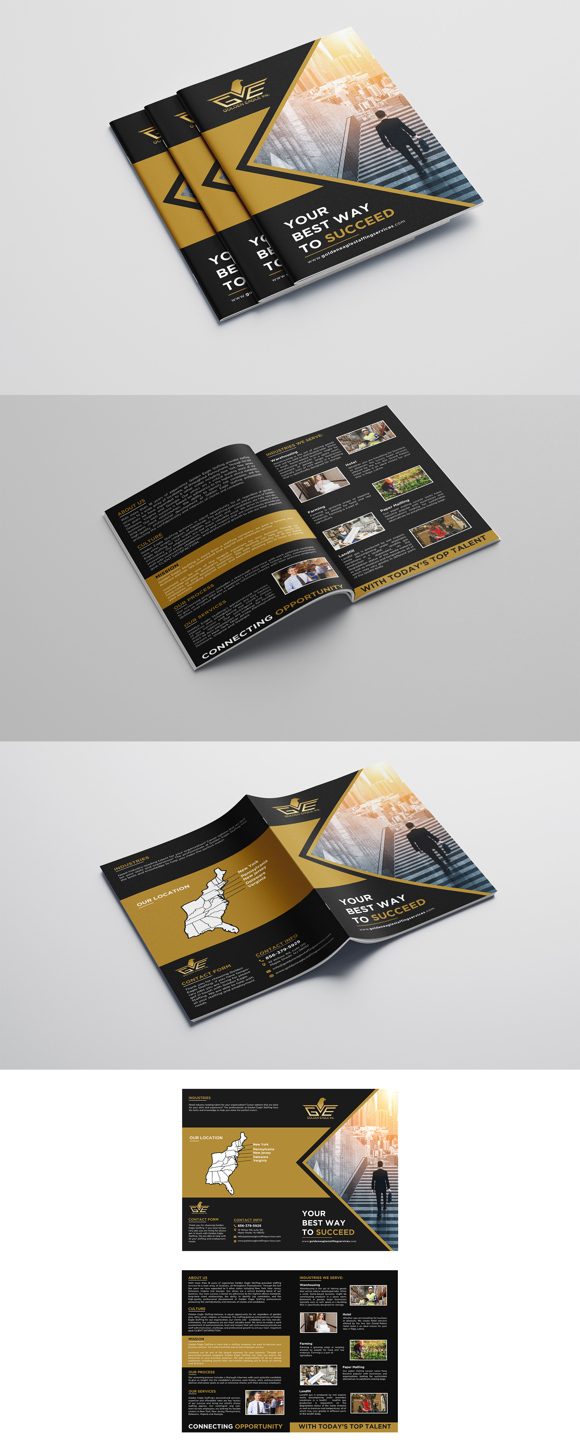 Brochure Design by debdesign for Golden Eagle Staffing Agency | Design #24397544