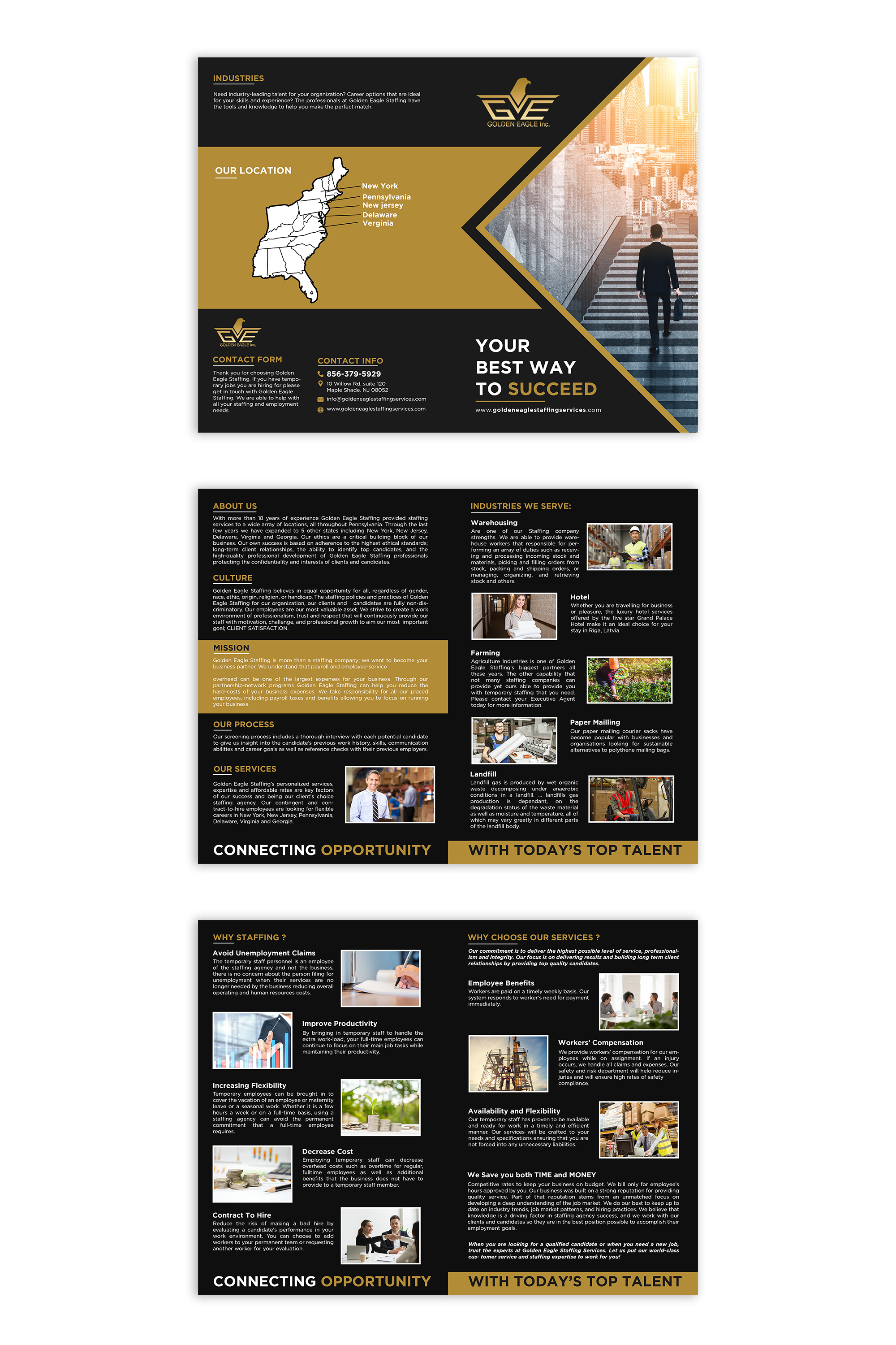 Design de Brochure par debdesign pour Golden Eagle Staffing Agency | Design #24408428