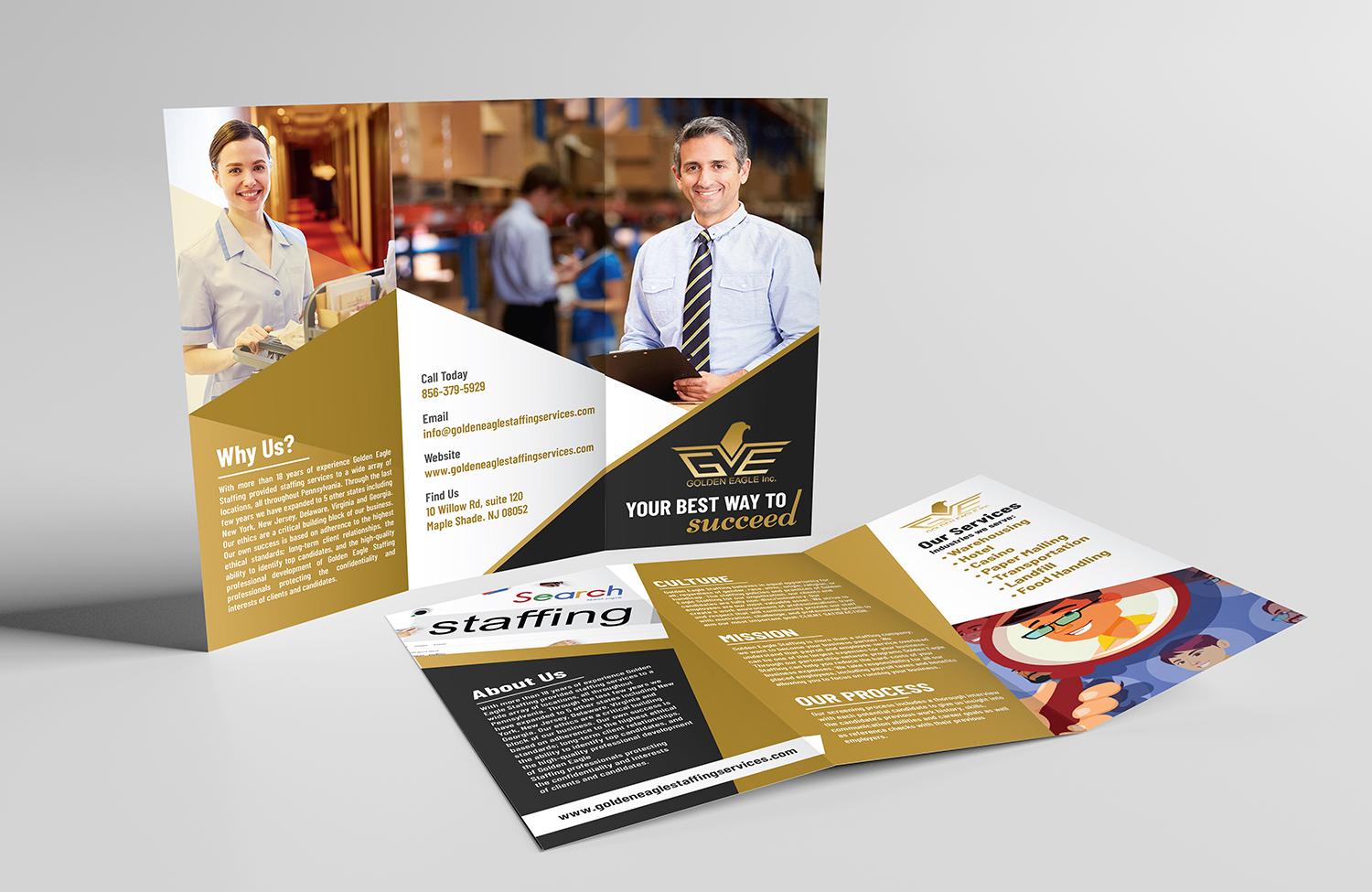 Design de Brochure par Deziners Zone pour Golden Eagle Staffing Agency | Design #24329515