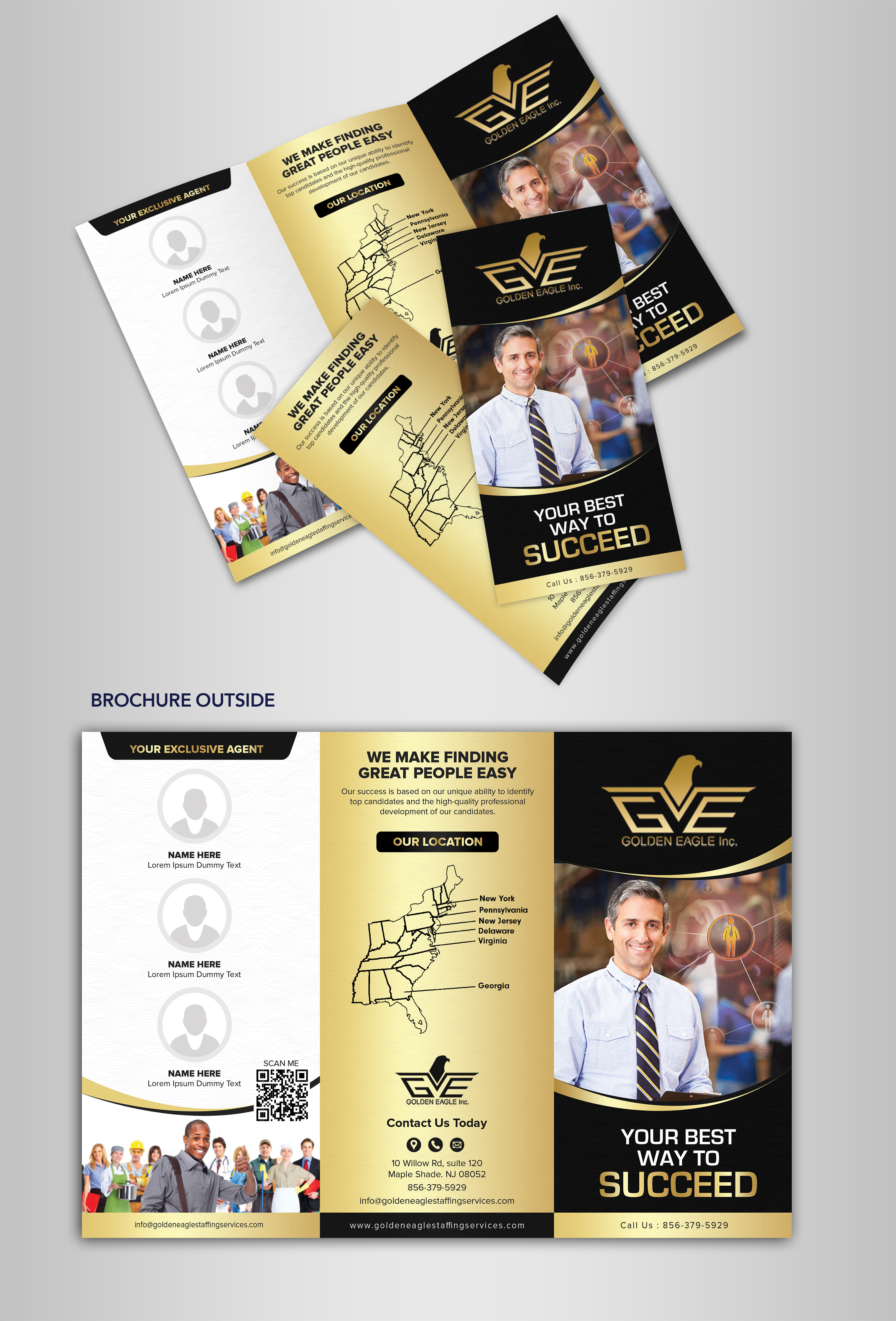 Broschüren-Design von SAI DESIGNS für Golden Eagle Staffing Agency | Design #24328048